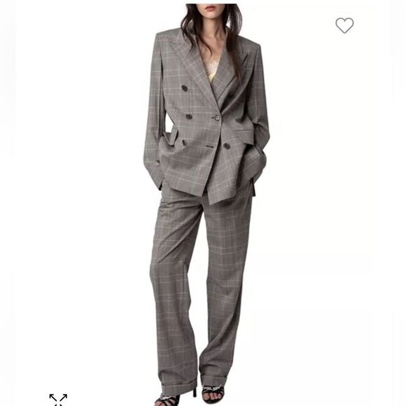 Zadig & Voltaire Vaena Plaid Oversized Blazer NWT SIZE 38 - Picture 1 of 12